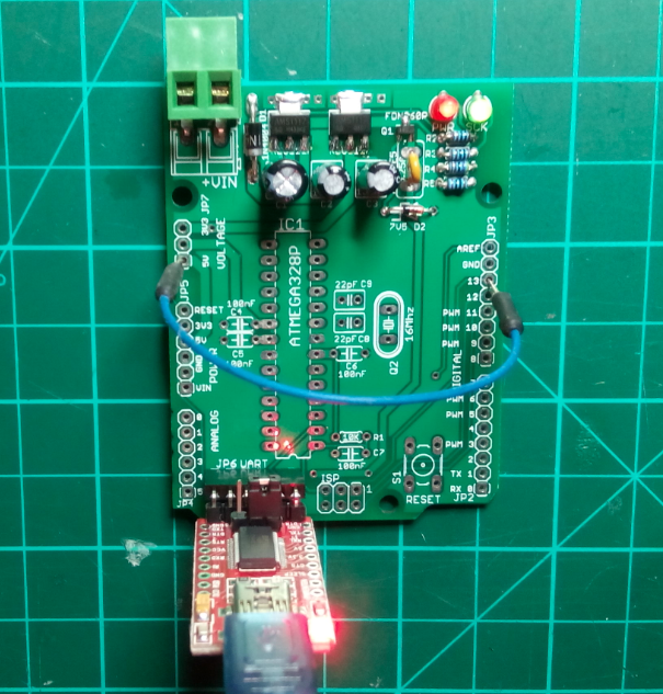 Power supply to the Arduino board